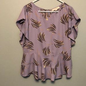 LOFT Tiered Peplum Top